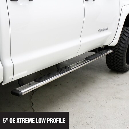 Go Rhino 87IN 5IN OVAL SIDEBAR 5IN & 6IN OE XTREME OVAL SIDE BARS POL SS 650087PS